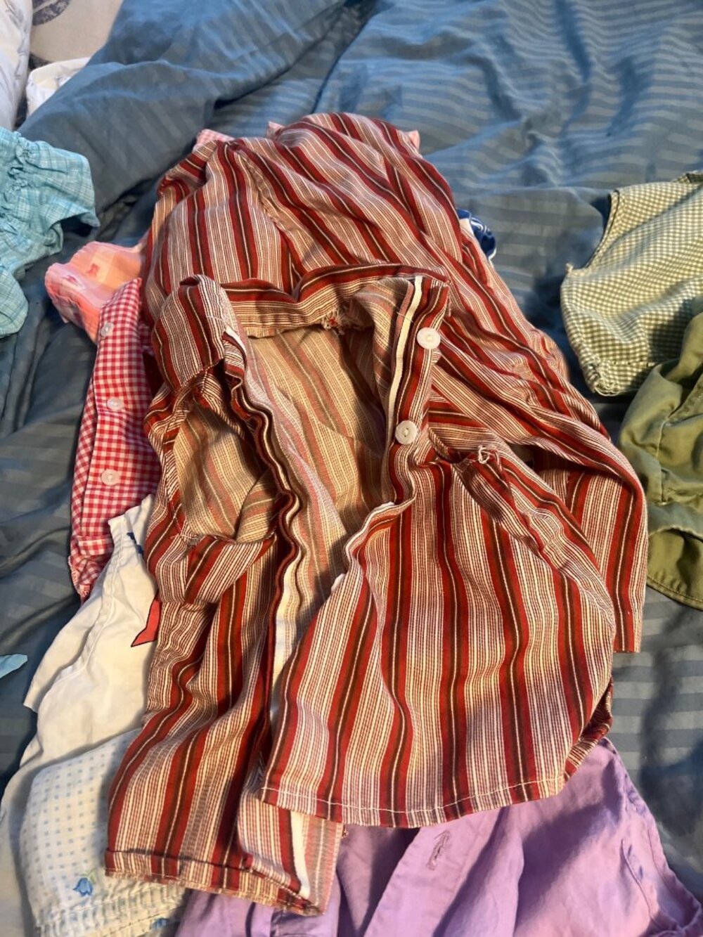 Vintage Childrens Clothing Lot - Mixed Patterns Colors & Styles   50s 60s  Girls - Picture 3 of 8